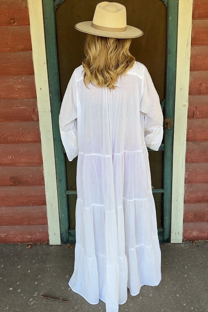 Gilded Shoreline Maxi Dress