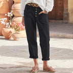 Casual Button-Down Utility-Chic Trousers with Pockets