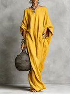🔥 Limited Time Sale – 55% OFF Minimalist Casual Sleeveless Cotton And Linen Long Dress