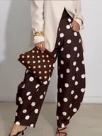 Stylish & Casual Polka-dot Lantern Trousers