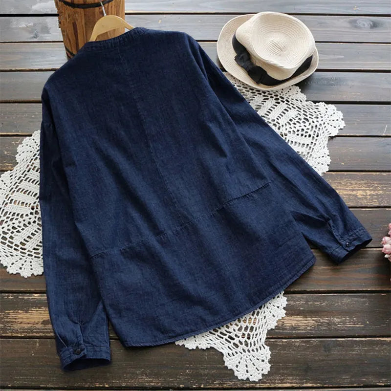 Vintage Button Down Long Sleeve Comfy Shirt