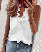 Long Sleeve Ruffled Shirt