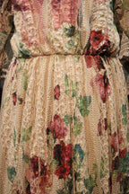 Lead Singer Taupe Big Rose Maxi Dress