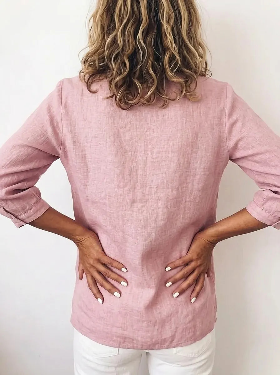 Women's Stylish Causal Linen Shirt