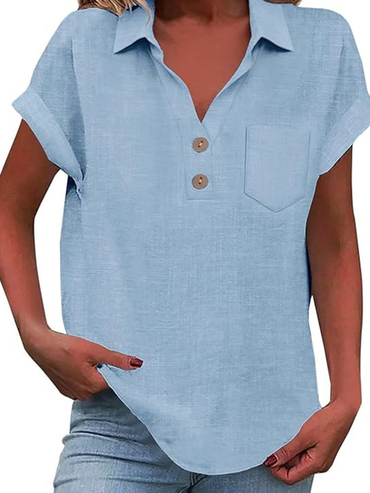 Women's Lace Openwork Lantern Sleeve Blouse