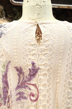 Lead Singer Beige Embo Flower Maxi Dress