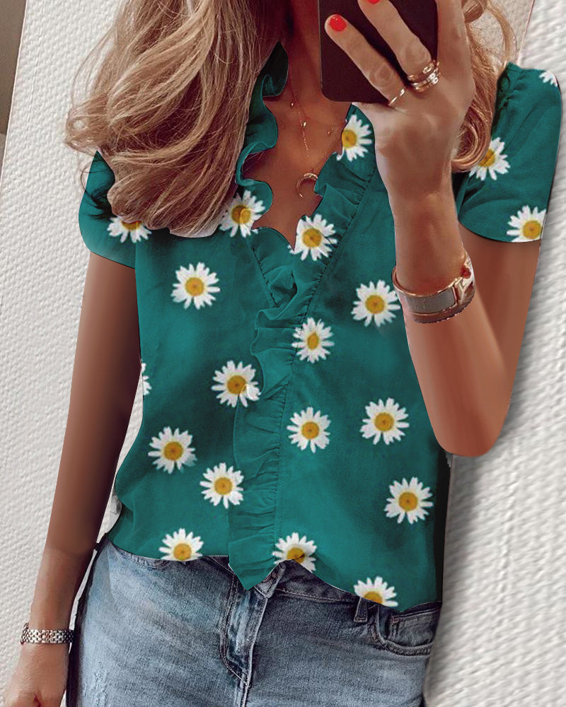 Long Sleeve Ruffled Shirt