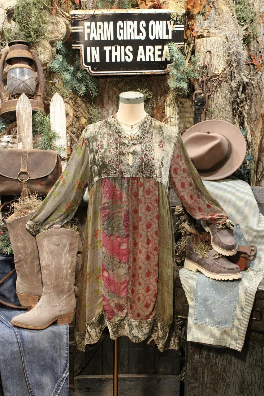 Polished Patchwork Gravel Dress