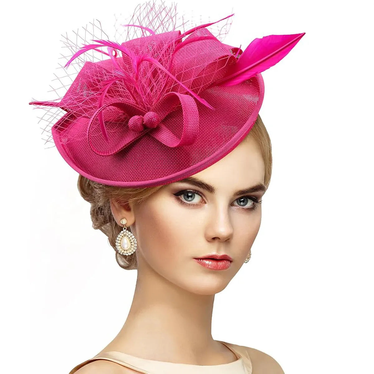 Retro Elegant Feather Headdress Horse Racing Festival Hat