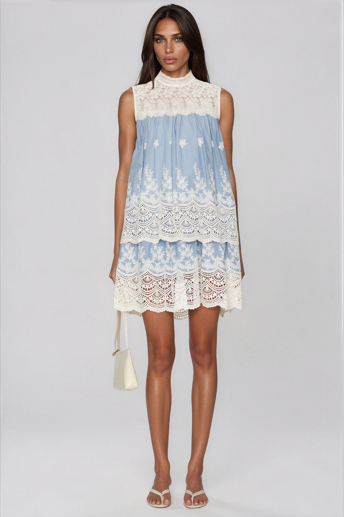 Kallima Lace Floral Cutout Mini Dress