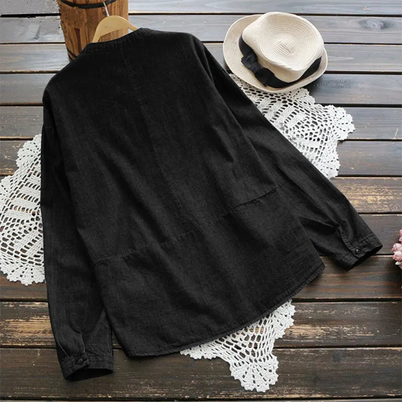 Vintage Button Down Long Sleeve Comfy Shirt