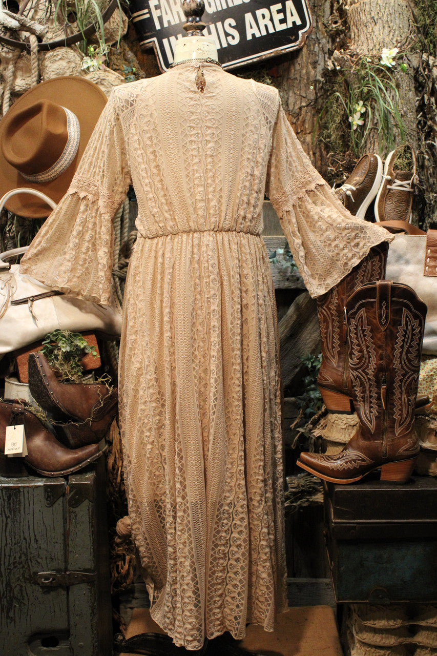 Lead Singer Taupe Maxi Dress