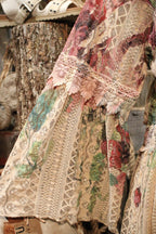 Lead Singer Taupe Big Rose Maxi Dress