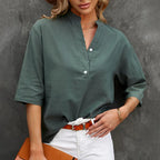 Casual Cotton And Linen Shirt