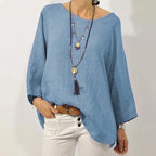 Solid Color Round Neck Loose T-Shirt