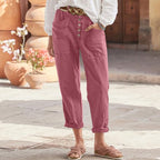 Casual Button-Down Utility-Chic Trousers with Pockets