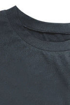 Women's Plain Pocket Round Neck Curved Hem Jersey Tee Dress Style