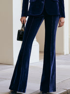 Velvet Satin Lapel Co-Ord Suit Set For Business Gala & Evening Formal Occasions