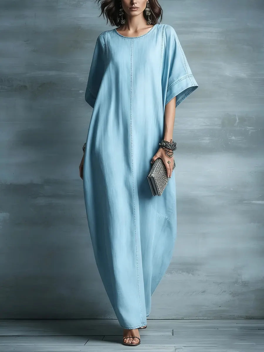 Women's Casual Simple Style Loose Denim Dress