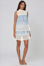 Kallima Lace Floral Cutout Mini Dress