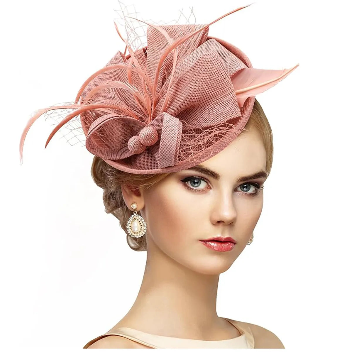 Retro Elegant Feather Headdress Horse Racing Festival Hat