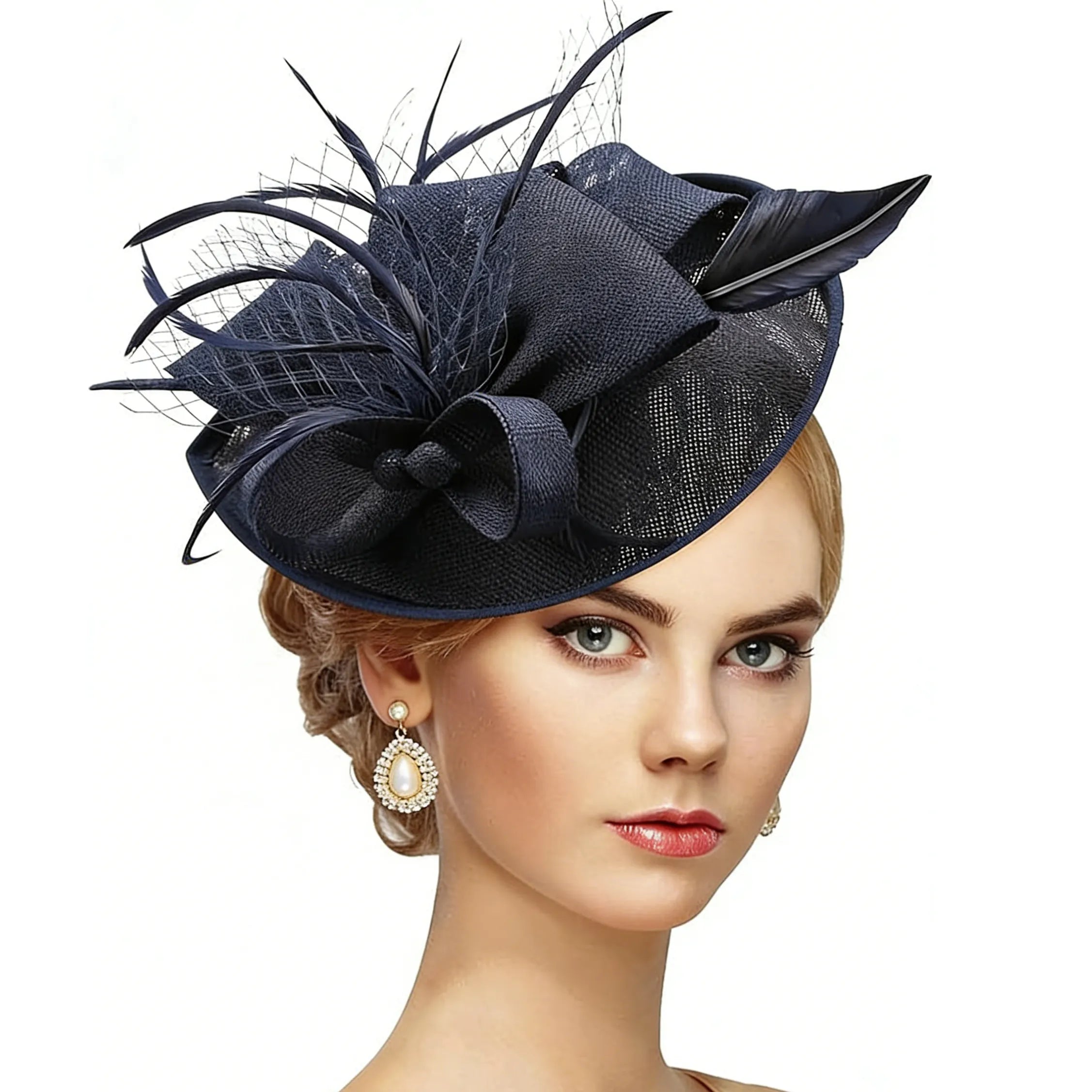 Retro Elegant Feather Headdress Horse Racing Festival Hat