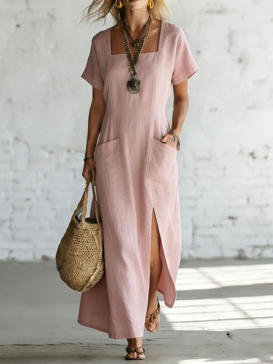 Women's Casual Comfortable Fit Slit Dress