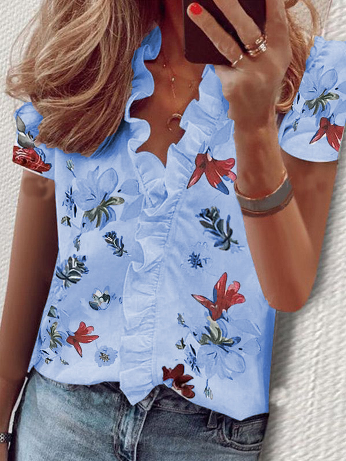 Long Sleeve Ruffled Shirt