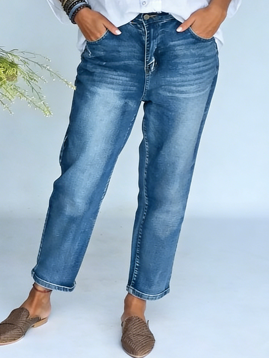 Casual & Cozy Washed Stretch Jeans