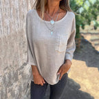 Retro Linen Casual T-Shirt