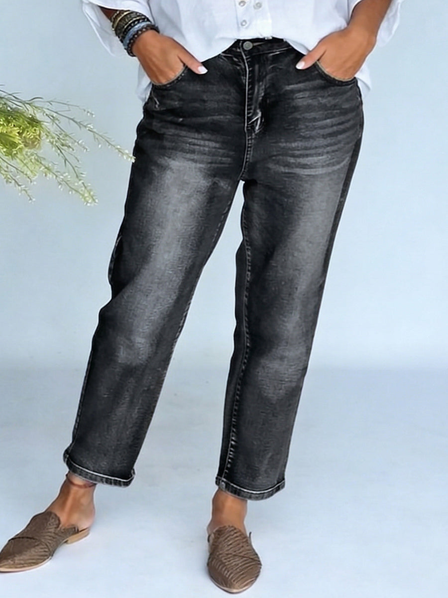 Casual & Cozy Washed Stretch Jeans