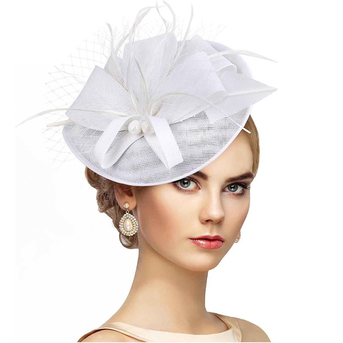 Retro Elegant Feather Headdress Horse Racing Festival Hat