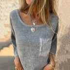 Retro Linen Casual T-Shirt