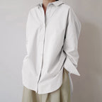 Solid Color Long Sleeve Loose Casual Shirt