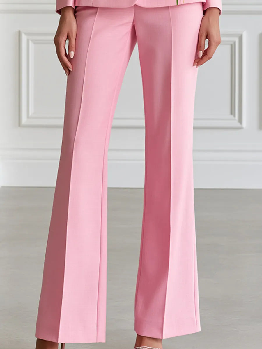 Lily Floral Print Blazer & Flare Pants Formal Suit Set