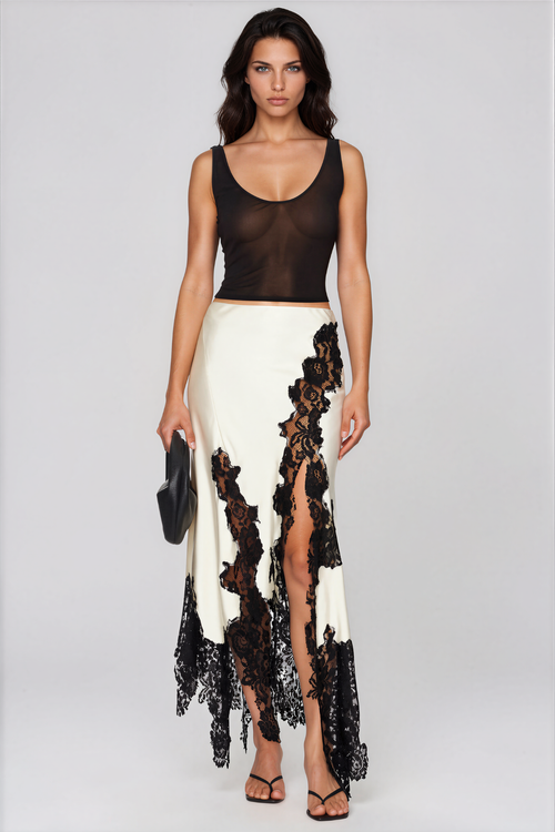 Bess Split Lace Skirt Set