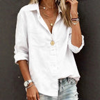 Casual Cotton Pocket Long Sleeve Shirt