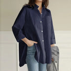 Solid Color Long Sleeve Loose Casual Shirt