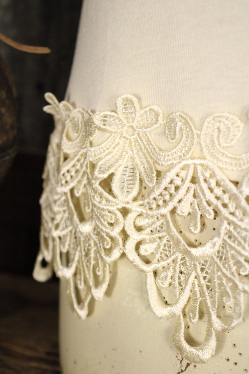 Big Lace Beige Tank Extender