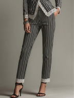 Vintage Striped Lace Pants